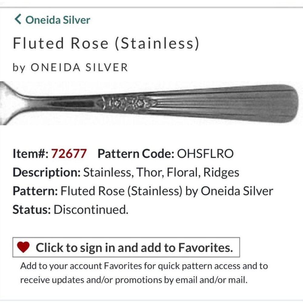 Set Of 5 Oneida Silver Fluted Rose Stainless Steel Tablespoons